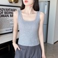 thumbnail image 2 of SwiftWear Débardeur Côtelé de Base pour Femmes en Coton à Col Rond, Gainant, Décontracté, 2 of 3
