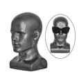 thumbnail image 3 of Freer PVC Male Mannequin Head Display Head Mannequin Display Wig makeup head model Head Stand Gray, 3 of 9