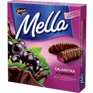 Goplana Mella Blackcurrant Jelly en chocolat, 190g
