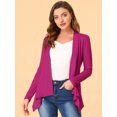 thumbnail image 2 of INSPIRE CHIC Cardigan Ouvert à Manches Longues à Imprimé Léopard pour Femme Rose Violet TP, 2 of 5