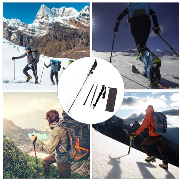 Trekking Poles Foldable 5 Sections Trekking Foldable Trekking Poles Trekking Poles Shockproof Trekking Poles Climbing Hiking Pole Canes for Outdoor Walking