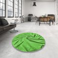 thumbnail image 4 of Ahgly Company Tapis de Zone Rond d'Intérieur Lavable à la Machine, Style Transitionnel, Vert Émeraude, 5 Pieds Rond, 4 of 7
