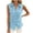 Light Blue, variant on hotojiny Sleeveless Tops for Women Summer Button down Office Wear V Neck Collared Blouses Lightweight Work Cargo Shirt