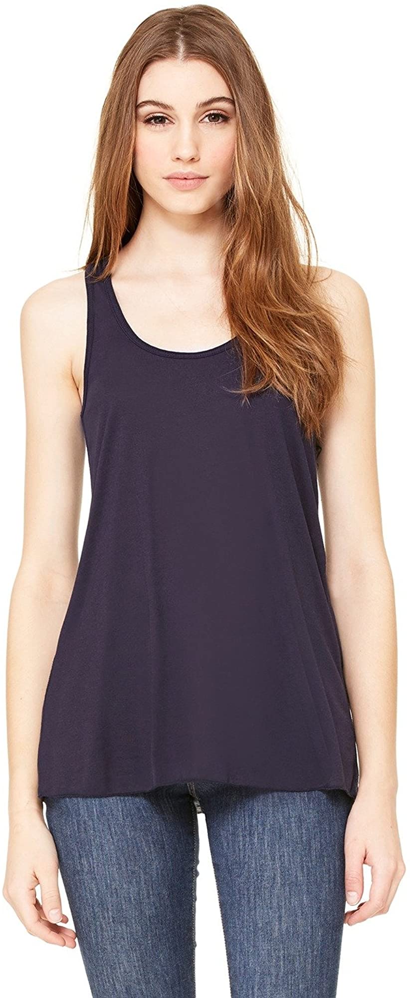 Bella Canvas Ladies Flowy Racerback Tank - White - XS - Style B8800 - Original Label