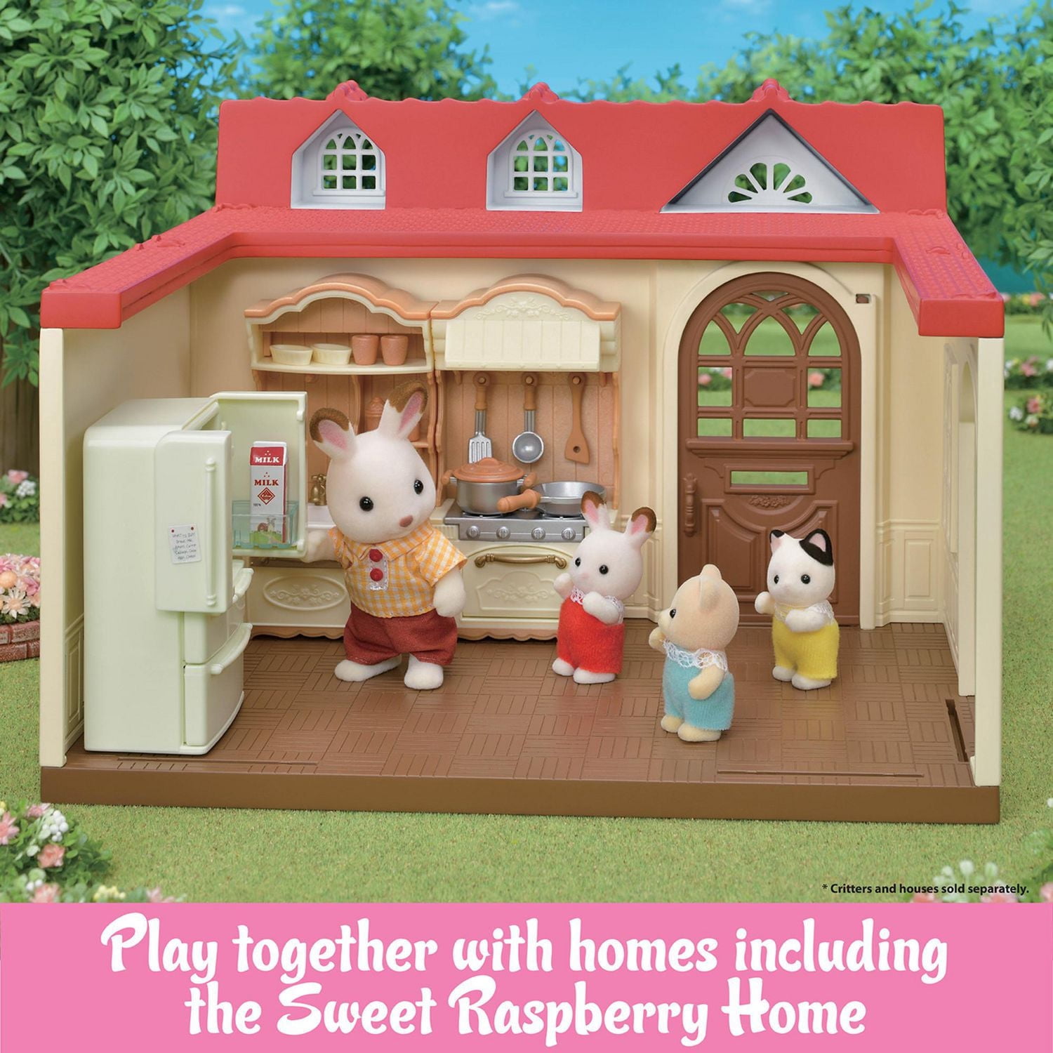 Ensemble de jeu de cuisine Calico Critters, meubles et accessoires de maison de poupée