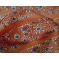 thumbnail image 4 of oneOone Silk Tabby Fabric Leaves & Floral Block Print Fabric By The Yard 42 Inch Wide, 4 of 4