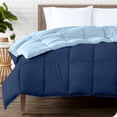 thumbnail image 1 of Bare Home Ultra-Soft Reversible Comforter - Goose Down Alternative - Full, Dark Blue/Light Blue, 1 of 8