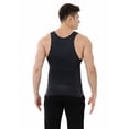 thumbnail image 3 of TOPTIE Men's Slimming Body Shaper Compression Shirt, Shapewear Sculpting Vest Muscle Tank-White-L, 3 of 6