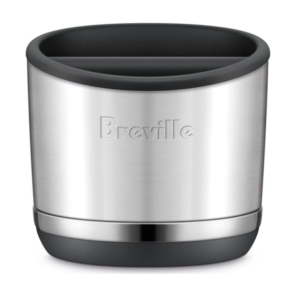 Breville BEA501BSS Knock Box 10 Espresso Machine Accessory, 10 Puck Capacity, Brushed Stainless Steel