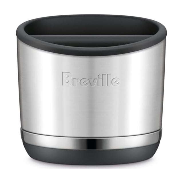 Breville BEA501BSS Knock Box 10 Espresso Machine Accessory, 10 Puck Capacity, Brushed Stainless Steel