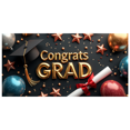 thumbnail image 3 of Graduation Party Supplies Congrats Grad Banner Backdrop Background with Balloons and Confetti Decorations for Graduation Ceremony Celebration Classroom Event, 3 of 4