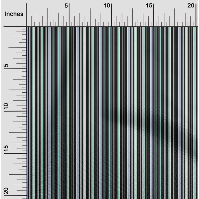 oneOone Tissu Lycra Polyester Multicolor Stripe Print Tissu par Yard 56 Pouces de Large
