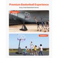 thumbnail image 2 of KFFKFF Support de Basketball Portable, Panier de Basketball et But à Hauteur Réglable de 10 Pi, Panier de Basketball Extérieur avec Panneau Arrière en PC de 48 Pouces pour Enfants, 2 of 9