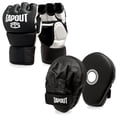 thumbnail image 1 of Kit de coussinets de gants MMA Tapout noirs 10 oz 4 pièces, 1 of 2