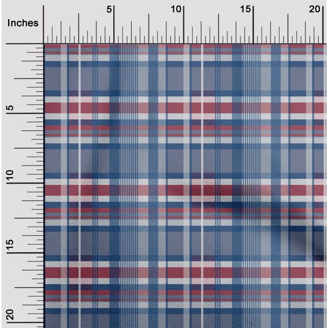 oneOone Viscose Chiffon Fabric Madras Check Print Sewing Fabric BTY 42 Inch Wide