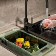 thumbnail image 4 of Wweixi 1/2/3 Convenient Drain Rack With Easy Access Handles For Various Uses Vegetable Wash Basin Plastic Basket hyaline white 1 Pc, 4 of 6