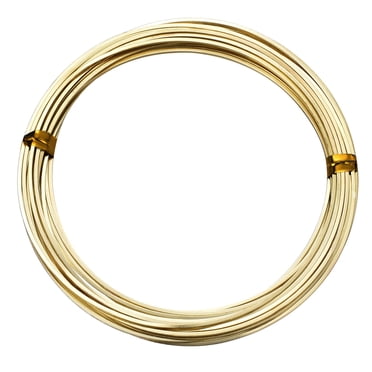 Unique Bargains Soft Brass Wire, 1 Roll 20Ga/0.8mm Dia 5m/16.4ft Gold Plated Square Craft Wire