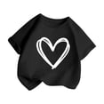thumbnail image 3 of WEAIXIMIUNG T-Shirt Fille 4T Haut Fille Enfant Mignon Graphique Col Rond Manches Courtes Tee Été Décontracté T-Shirt 150, 3 of 6