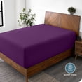 thumbnail image 3 of Bare Home Fitted Sheet - 22" Extra Deep Pocket - Premium 1800 Collection - King, Plum, 3 of 7
