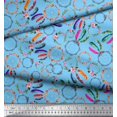thumbnail image 3 of Soimoi Polyester Crepe Fabric Wreath & Dream Catcher Home Decor Decor Fabric Printed Yard 42 Inch Wide, 3 of 3