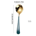 thumbnail image 3 of Soup Spoons Stainless Steel 6.2 Inch Length Stainless Steel Spoons Portable Handle Soup Spoons, 3 of 3