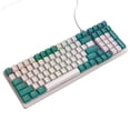 thumbnail image 4 of EGNMCR Keyboard Gaming Keyboard Computer Desktop Gaming Keyboard 100 Key Mechanical Keyboard Type-C Wired RGB LED Backlit Red Gaming Mech Keyboard Wired Keyboard, 4 of 6