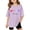 Light Purple, variant on Children Kids Girls Letter Printed Short Sleeve T Shirts Kids Oversized Tops Casual Crewneck Basic Tees Black 130/7 Y—8 Y