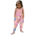 thumbnail image 3 of Girls Easter Romper Kids Girl Jumpsuits Rompers Casual V Neck Strap Rompers with Pockets Girls' Fashion 4-5 Y, 3 of 3