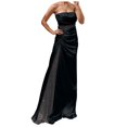 thumbnail image 1 of DAFEI Robe Maxi en Maille Aguichant pour Femmes, Épaules Dénudées, Manches Longues, Moulante Froncée, Boîte de Nuit, Fête, Concert, Tenue de Rave Nocturne, 1 of 3