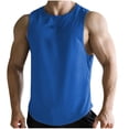 thumbnail image 2 of Quick Drying Muscle Shirts for Men,Summer Regular Fit Racerback Workout Tank Tops,Sleeveless Athletic Crewneck Top, 2 of 6