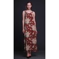 thumbnail image 3 of Bimba Robe Maxi à Bretelles Spaghetti Sans Manches pour Femmes en Rayonne à Imprimé Floral, Coupe Évasée - Très Petit, 3 of 4