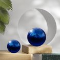 thumbnail image 3 of 2 Pcs Gazing Ball 2.5 Inch 63mm Reflective Sphere Polished Hollow Ball Deep Blue, 3 of 7