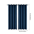 thumbnail image 3 of Chmadoxn Home Decor, Polyester Pongee Laminated Light-blocking Curtains Perforated Style Bedroom Concise Sun Protection Curtains Heat-Insulating And Soundproof Curtains Polyester Blackout Curtains, 3 of 6