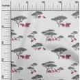 thumbnail image 1 of oneOone Cotton Flex Fabric Tree & Animals Ikat Print Sewing Fabric BTY 40 Inch Wide, 1 of 4