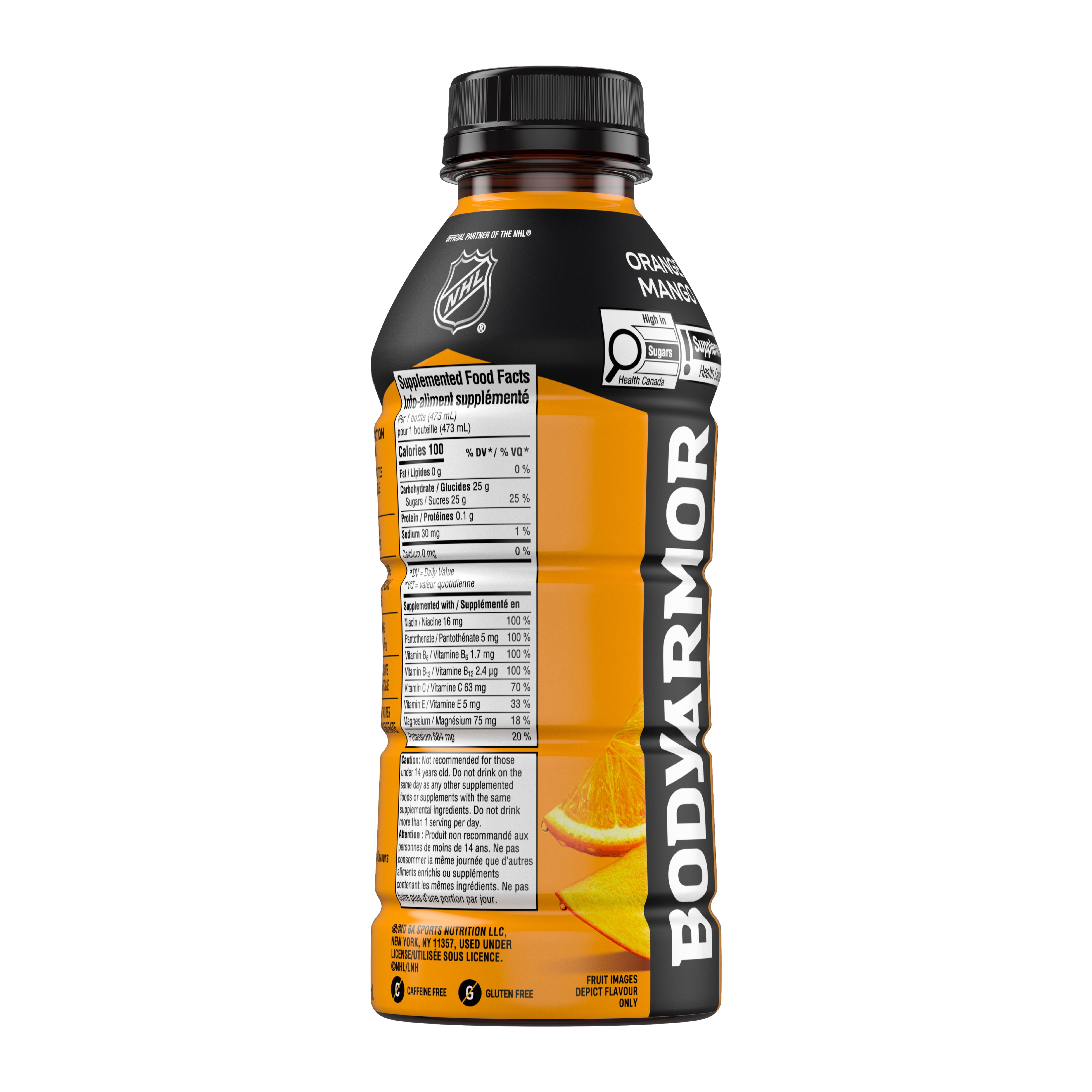 BodyArmor SuperDrink Orange Mango Bouteille, 473 mL
