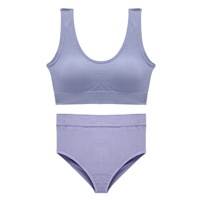Women Bra Set 1 Set Women Bra Set No Rims Soft Comfortable Push Up Lady Brassieres Seamless Tops Set for Daily Wear