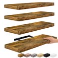 thumbnail image 1 of Sorbus Wall Mounted Floating Shelves for Wall Décor - Large 24 Inch, 3 Pack, Rustic Brown, 1 of 6