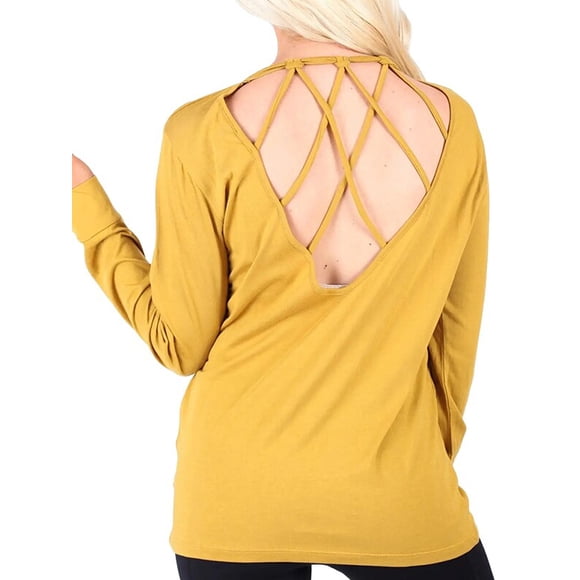 DYMADE Women's Criss Cross Backless Top