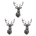 thumbnail image 4 of Wweixi Multifunctional 3D Mirror Deer Wall Sticker For Various Uses Personalized Home black L 3Set, 4 of 6