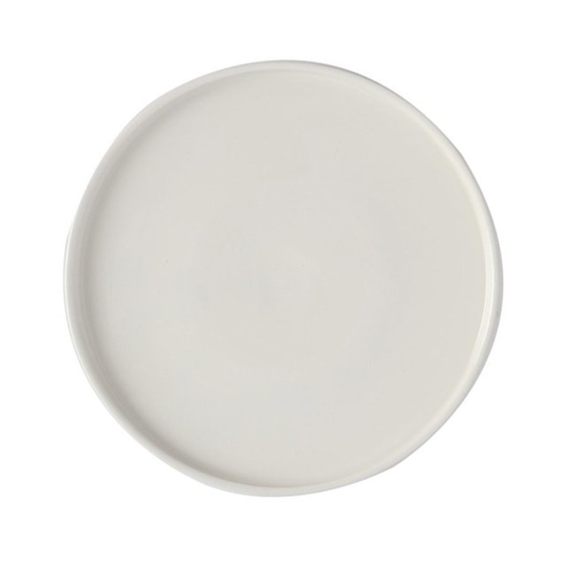 fastboy Cake Serving Trays Household Simple Style Fruit Cupcake Plate Pastry Storage Holder Tabletop Solid Color Dessert Stand Accessory White rounded 11in tray
