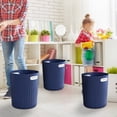 thumbnail image 4 of Large Capacity Modern Can For Home Kitchen Living Room And Bathroom Sleek Open Design Easy Disposal 3PCS, 4 of 5