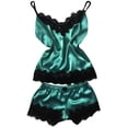 thumbnail image 2 of LSLJS Women Lace Satin Bra Camisole Sling Tops Shorts Pajamas Two Piece Set, Lingerie Sets, 2 of 4