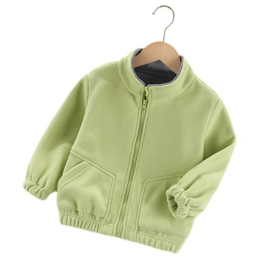 Toddler Fleece Jacket Boys Full Zip Polar Fleece Jacket Winter Outerwear Coat With Pockets for Boys Girls