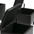 thumbnail image 4 of Atlin Designs Faux Leather 3 Piece Storage Ottoman in Brown, 4 of 6
