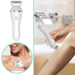 WIFKLSIIPG Femmes Électrique de cheveux pour Rasage Universel Électricité Shaver Cheveux du corps Trimeur Batterie Exploitée Femmes Shaver Portable Légère suppression des cheveux