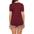 thumbnail image 2 of Chemises à Manches Courtes pour Femmes Enceintes Femmes Allaitement Couleur Unie Col Rond Manches Courtes Col Rond Blouse d'Allaitement Blouses à Manches Courtes pour Femmes Hauts à Manches Courtes pour Femmes, 2 of 5