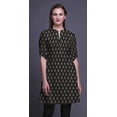 thumbnail image 4 of Bimba Kurti à Manches Retroussables pour Femmes, Col Mandarin Imprimé, Hauts de Kurti Courts, 4 of 6