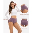 thumbnail image 2 of INNERSY Culottes Taille Haute pour Femmes en Coton Doux, sous-Vêtements Post-Partum pour Femmes, Lot de 5 (m, Violet Blush), 2 of 6
