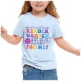thumbnail image 1 of TZEWGL Mignon Imprimé Lettre Manches Courtes Col Rond Chemise Basique pour Tout-Petit Blouse pour Enfants Taille 6-7T, 1 of 5
