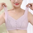 thumbnail image 4 of Besolor Plus Size Bras for Women Button Front Closure Wirefree Bralettes High Support Full Coverage Underwear, 4 of 6
